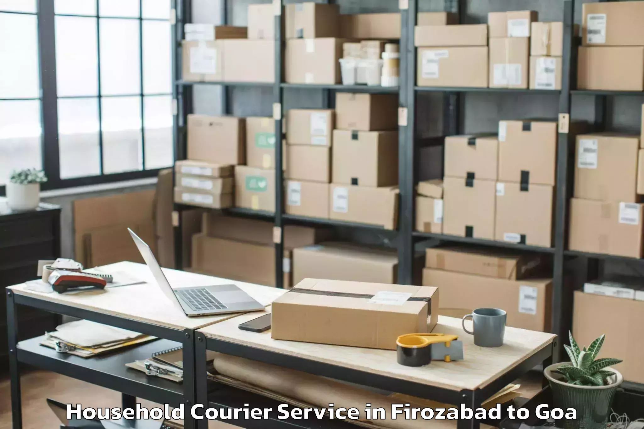 Hassle-Free Firozabad to Bambolim Household Courier